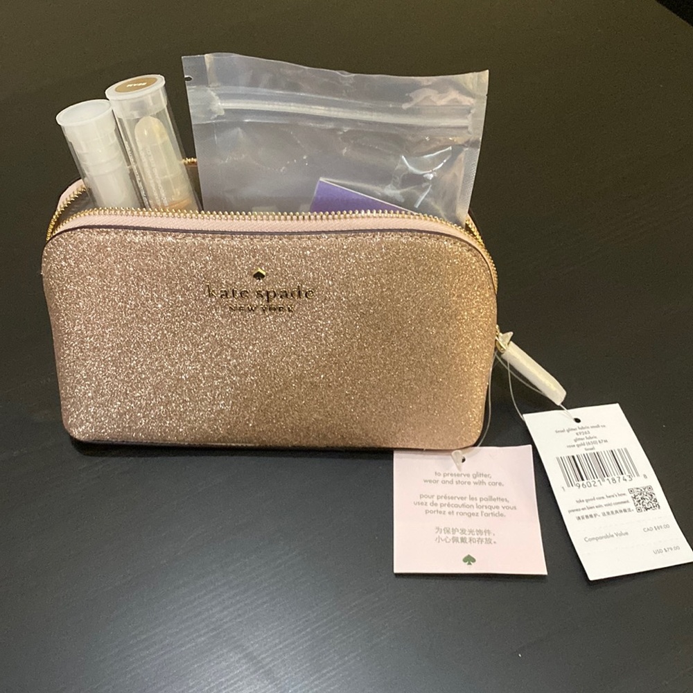Kate Spade makeup bag with Milk makeup